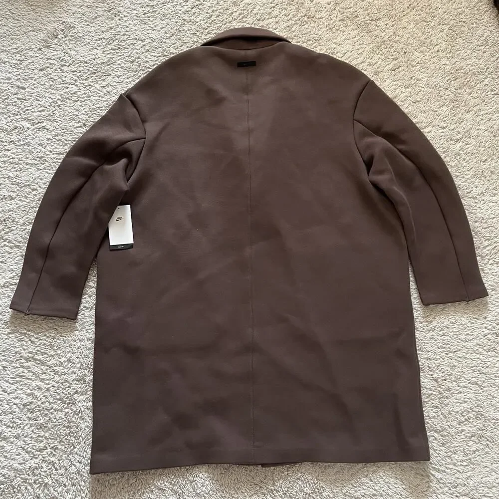 Nike Tech Fleece Reimagined Trench Brown Coat FN0601-237 Size 2XL Men's $300
